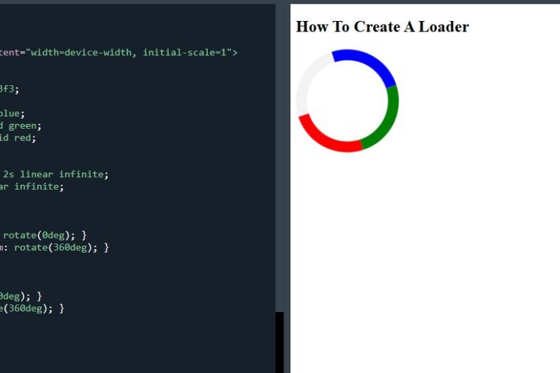 How to Create a HTML + CSS Customizing the Loader